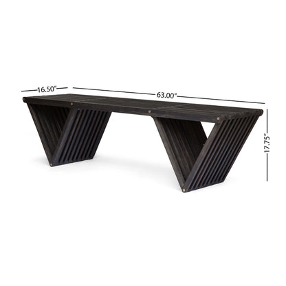 PolyTEAK Modern Triangular Leg Outdoor Bench
