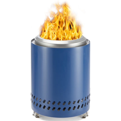 PolyTEAK Stainless Portable Smokeless Tabletop Fire Pit for Outdoor Patio, Backyard Camping, and Bonfire