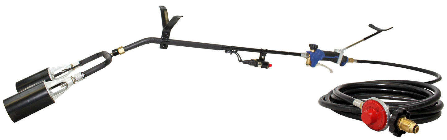 Flame King 500,000 BTU X 2 Torch Head Dual Propane Weed Burner Torch