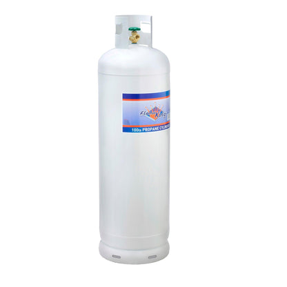 Flame King 100lb Empty Propane Tank LP Cylinder with POL Valve