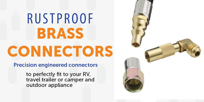 Flame King 12ft RV Quick Connect Hose Adapter for 17" or 22" Griddle