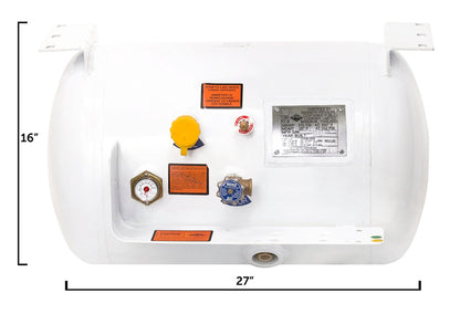 Flame King 20.3 gal ASME RV Trailer Propane Tank Cylinder with Mount Brackets