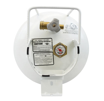 Flame King 30lb Horizontal Propane Cylinder Tank With Valve and Gauge RV Trailer
