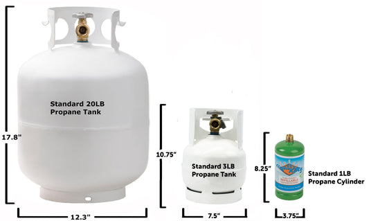 Flame King 3lb Propane Tank LP Cylinder with Gauge and OPD