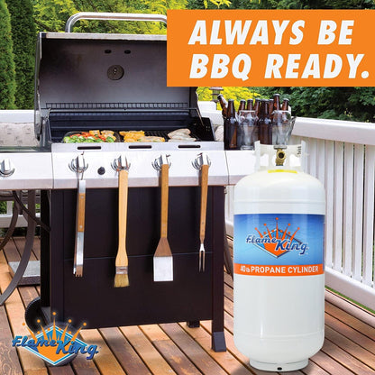 Flame King 40lb Propane Tank LP Cylinder with OPD