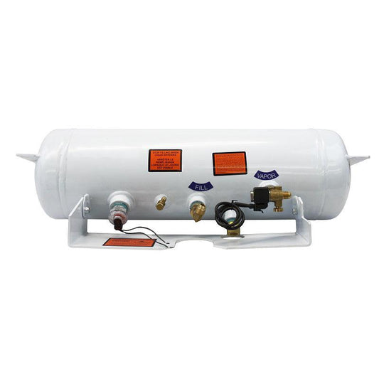 Flame King 5.9 Gallon ASME RV Trailer Propane Tank with Remote Valves & Solenoid