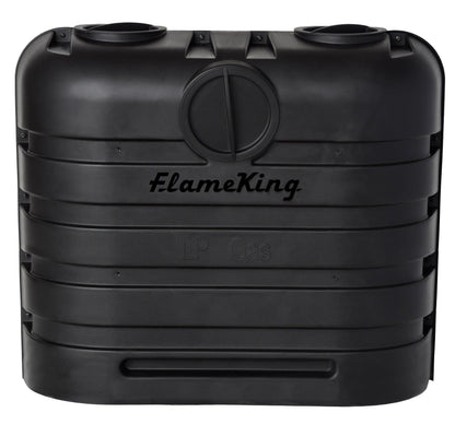 Flame King Dual 30LB LP Propane Tank Light Plastic Heavy Duty Cover RV Trailer Black
