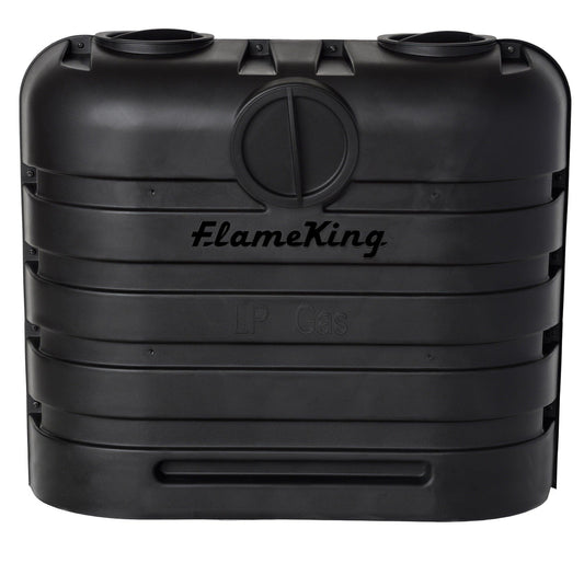 Flame King Dual 30LB LP Propane Tank Light Plastic Heavy Duty Cover RV Trailer Black