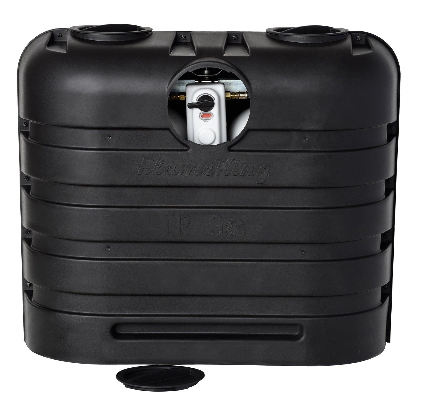 Flame King Dual 30LB LP Propane Tank Light Plastic Heavy Duty Cover RV Trailer Black