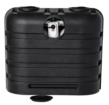 Flame King Dual 30LB LP Propane Tank Light Plastic Heavy Duty Cover RV Trailer Black