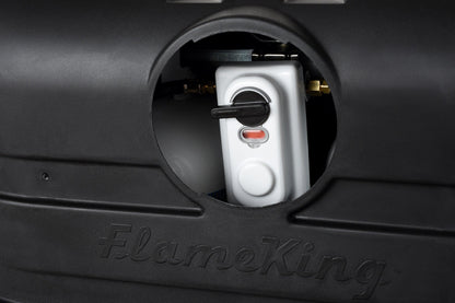 Flame King Dual 30LB LP Propane Tank Light Plastic Heavy Duty Cover RV Trailer Black