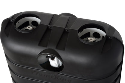 Flame King Dual 30LB LP Propane Tank Light Plastic Heavy Duty Cover RV Trailer Black