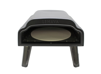 Flame King Outdoor Portable 14-inch Propane Pizza Oven Gas 360 Degree Rotating Stone