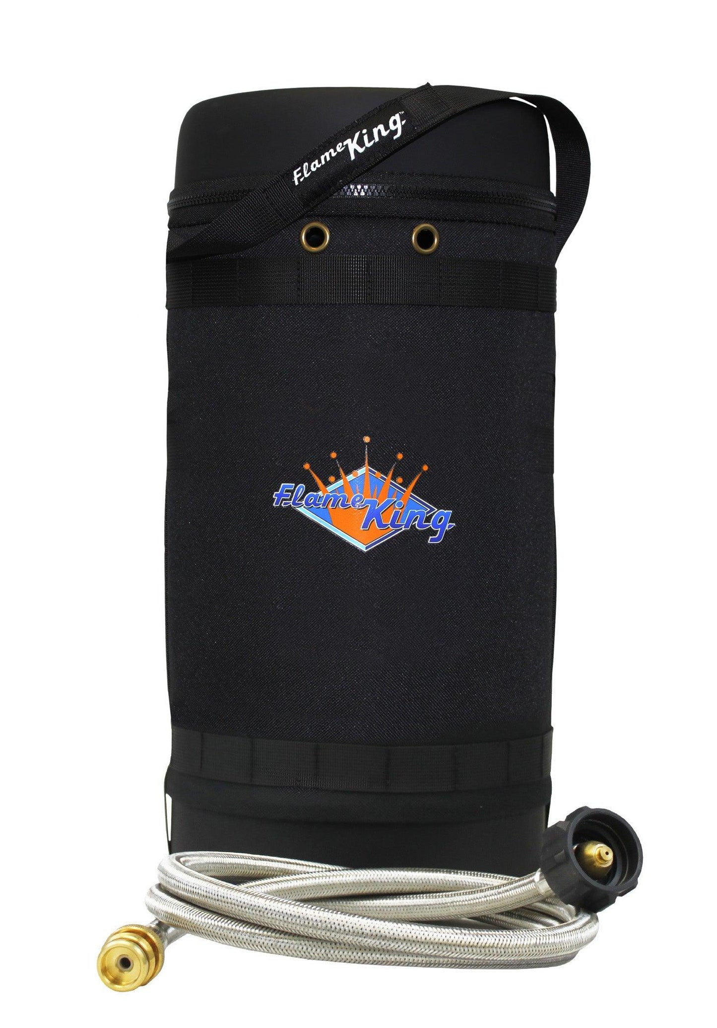 Flame King Propane Gas Hauler Kit 10lb Propane Tank, Adapter Hose and Insulated Protective Carry Case