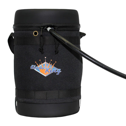 Flame King Propane Gas Hauler Kit 5lb Propane Tank, Adapter Hose and Insulated Protective Carry Case