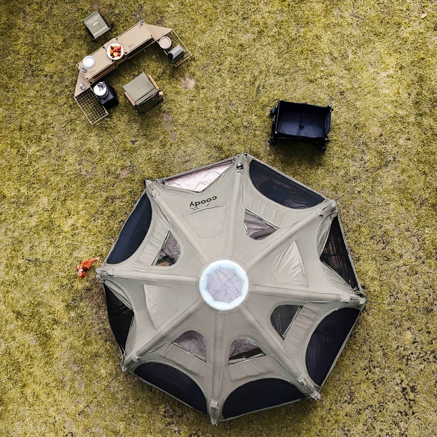 Coody Aurora Dome Forest Green Inflatable Shelter for 2-4 person