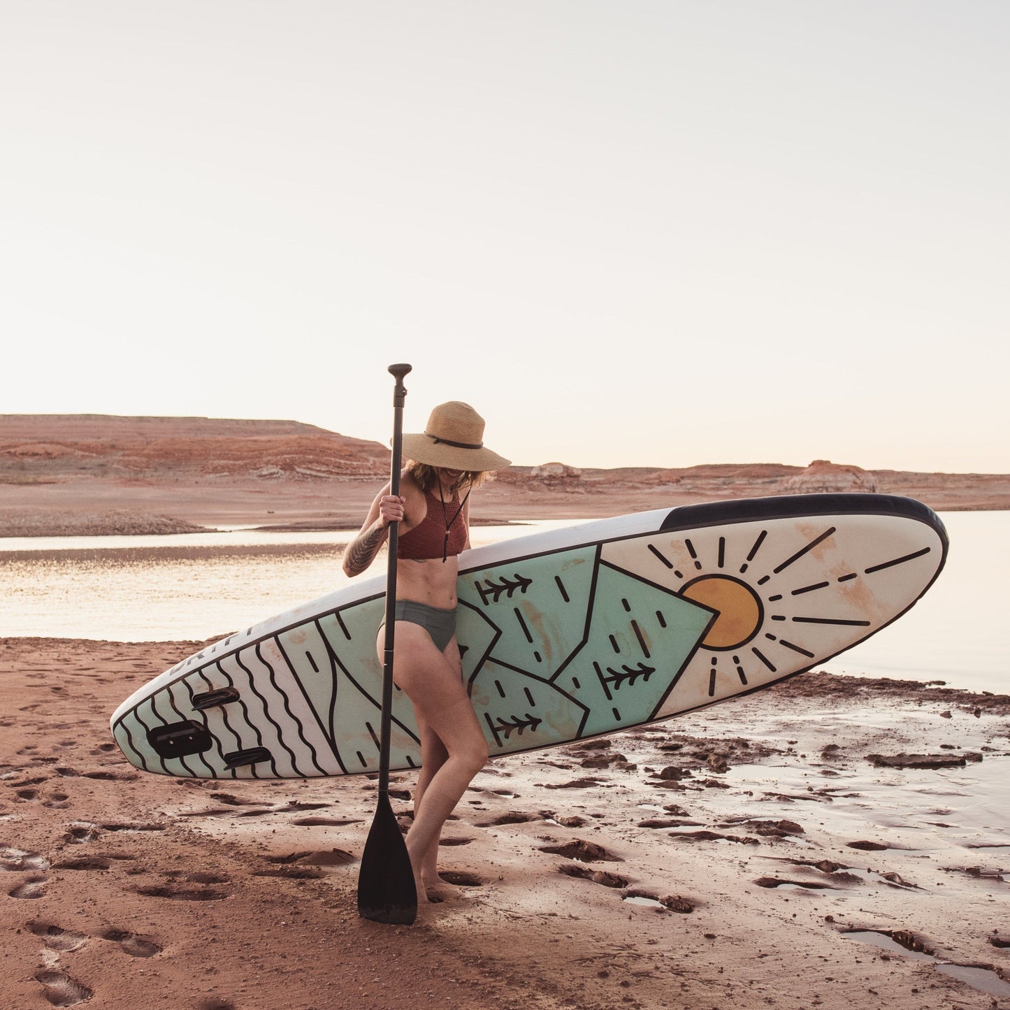 SolVida GrandSol Canyon Pack: 11' 4'' Inflatable Paddle Board + Paddle, Pump, Detachable Fin, & Carrying Case