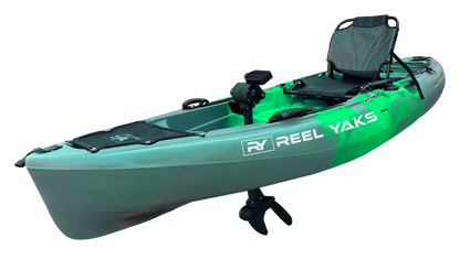 Reel Yaks 9.5ft Raptor Modular Propeller Drive Pedal Fishing Kayak | 380lbs Capacity | 2 Piece