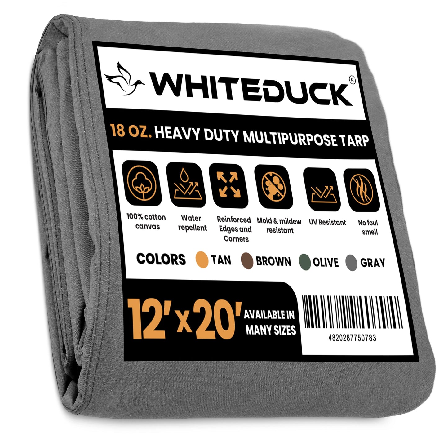 White Duck Outdoors 18 oz. 100% Cotton Canvas Tarp