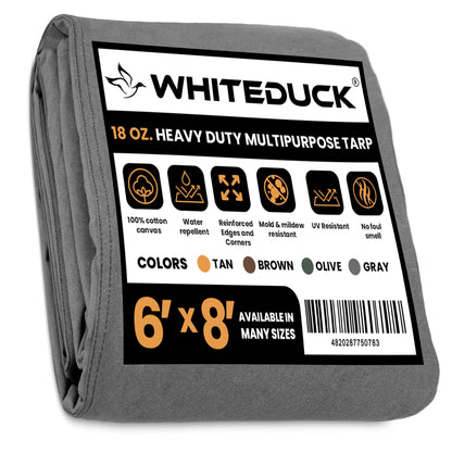 White Duck Outdoors 18 oz. 100% Cotton Canvas Tarp