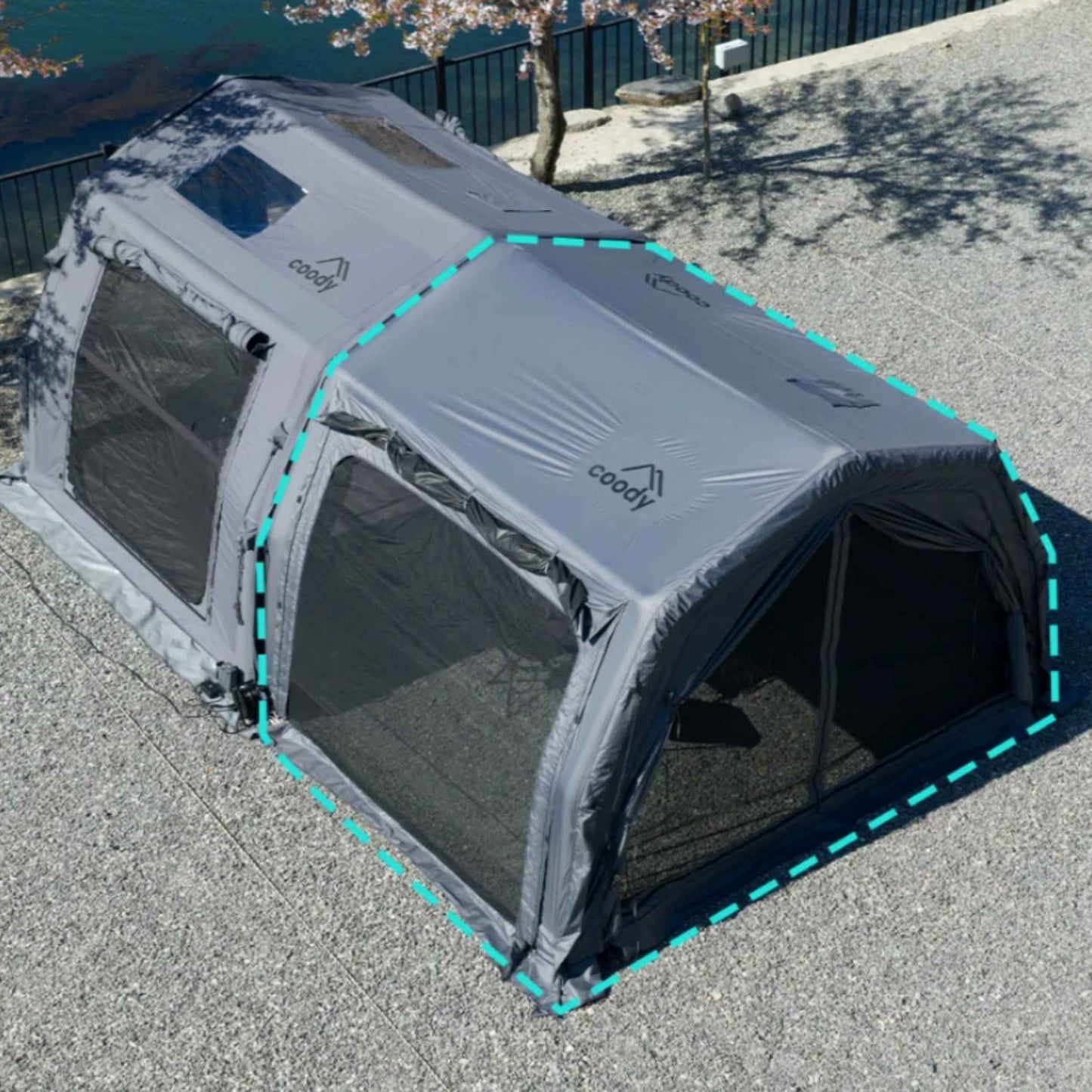 Coody AirTarp Pro Inflatable Canopy Extension for 17.2 Pro, 10.0 Pro & Hub Pro AirTents – Gray