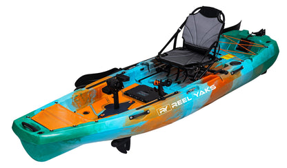 Reel Yaks 10ft Radar Modular Propeller Drive Pedal Fishing Kayak | 430lbs Capacity | 2 Piece