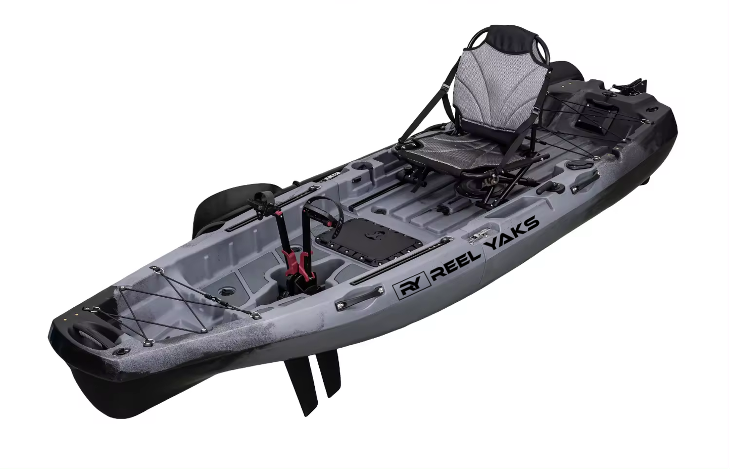 Reel Yaks 10ft Radar Modular Fin Drive Pedal Fishing Kayak | 430lbs Capacity | 2 Piece
