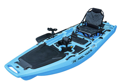 Reel Yaks 9.8ft Rocket Propeller Drive Modular Pedal Fishing Kayak | 400lbs Capacity | 2 Piece