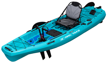 Reel Yaks 10ft Radar Modular Fin Drive Pedal Fishing Kayak | 430lbs Capacity | 2 Piece