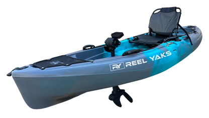Reel Yaks 9.5ft Raptor Modular Propeller Drive Pedal Fishing Kayak | 380lbs Capacity | 2 Piece