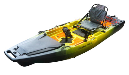 Reel Yaks 9.8ft Rocket Propeller Drive Modular Pedal Fishing Kayak | 400lbs Capacity | 2 Piece