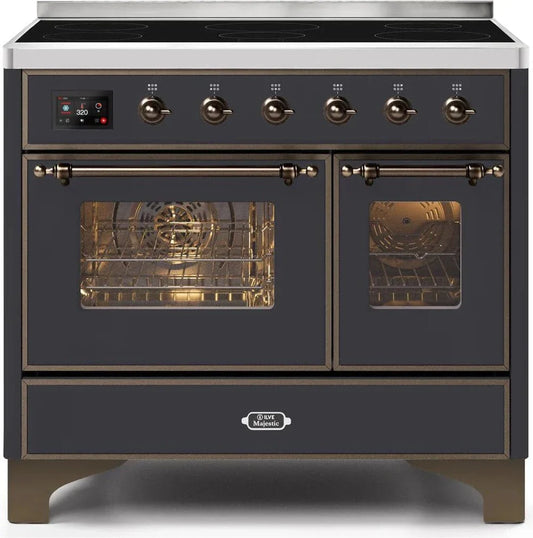 ILVE Majestic II 40" Induction Range Matte Graphite Bronze Trim UMDI10NS3MGB