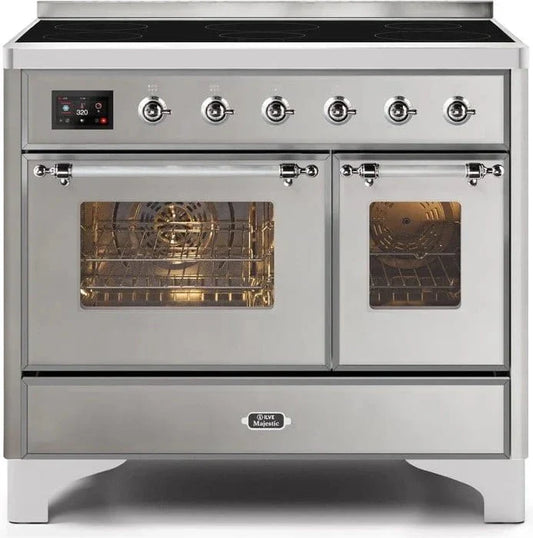 ILVE  Majestic II 40" Induction Range Stainless Steel Chrome Trim UMDI10NS3SSC
