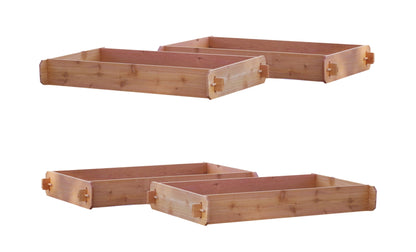 SET OF 2 Timberlane Gardens Easy Raised Garden Bed Kits. Double Deep. Select Cedar. Mortise & Tenon. 2' W x 4' L