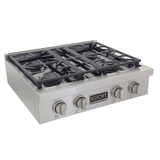 Kucht 30" 4 Burners Stainless Propane Cooktop, KFX309T/LP-S