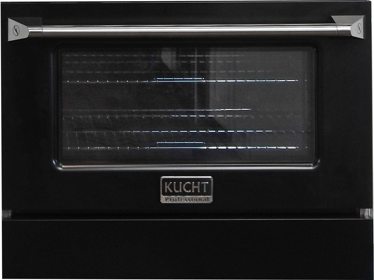 Kucht 30" Gas Range in Stainless Steel, Black Oven Door, KNG301-K