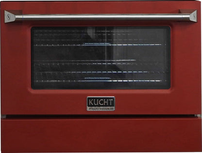 Kucht 30" Gas Range in Stainless Steel with Red Oven Door, KNG301-R