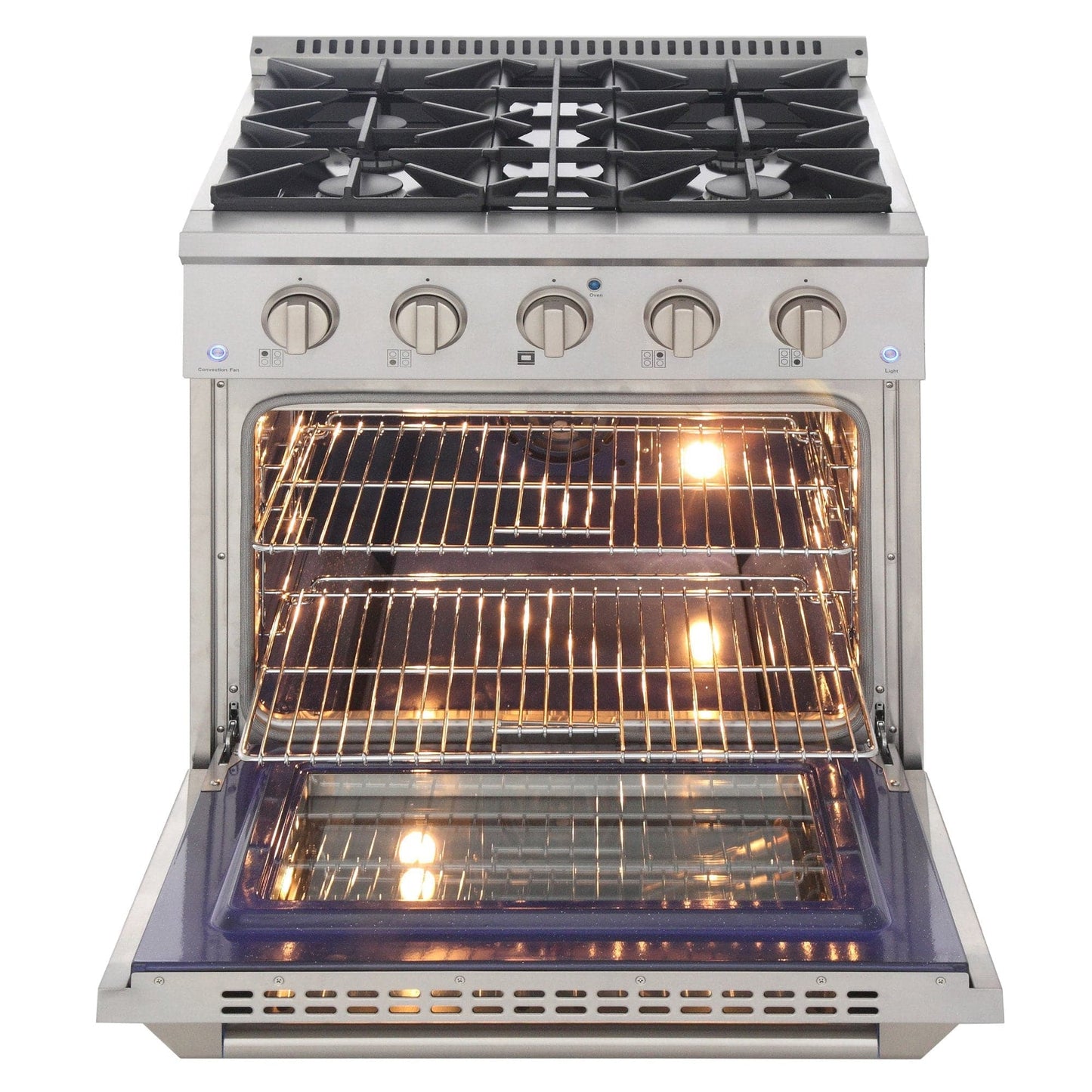 Kucht 30" Gas Range in Stainless Steel with Silver Oven Door, KNG301-S