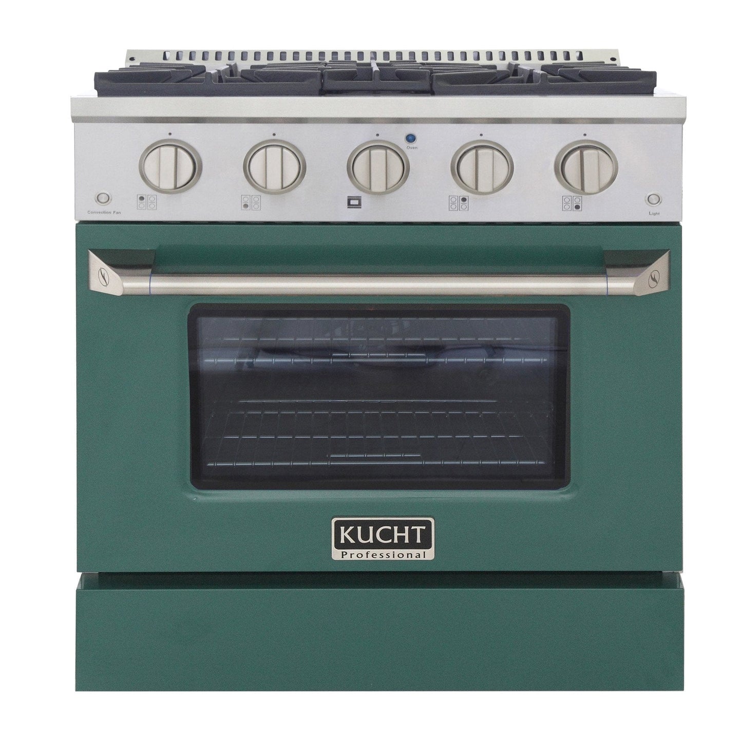 Kucht 30" Propane Range, Stainless Steel, Green Oven Door, KNG301/LP-G