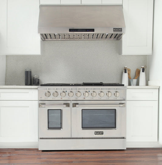 Kucht 48" Gas Range in Stainless Steel, Silver Oven Doors, KNG481-S