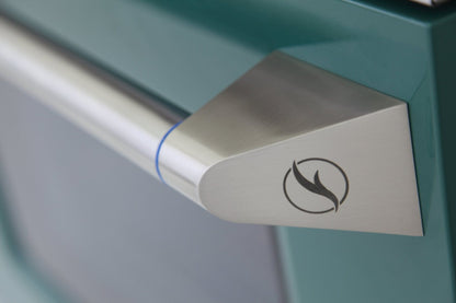 Kucht 48" Gas Range in Stainless Steel with Green Oven Doors, KNG481-G