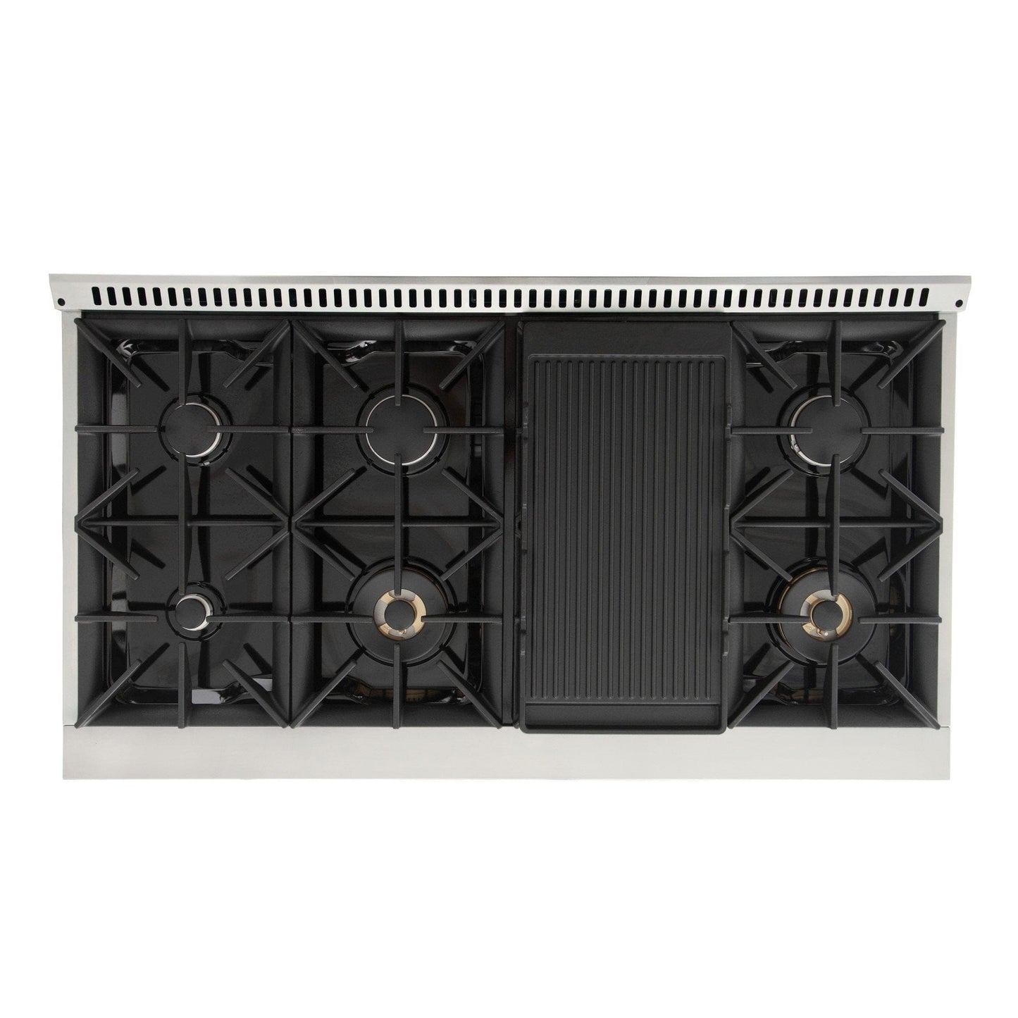 Kucht 48" Propane Range in Stainless Steel, Blue Doors, KNG481/LP-B