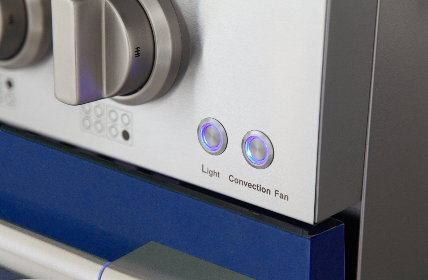 Kucht 48" Propane Range in Stainless Steel, Blue Doors, KNG481/LP-B