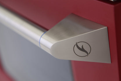 Kucht 48" Propane Range in Stainless Steel, Red Doors, KNG481/LP-R