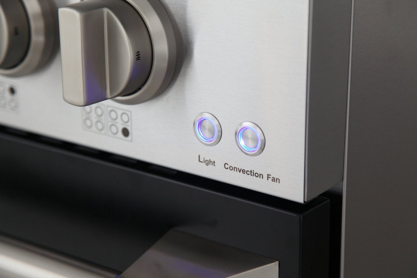 Kucht 48" Propane Range, Stainless Steel, Black Doors, KNG481/LP-K