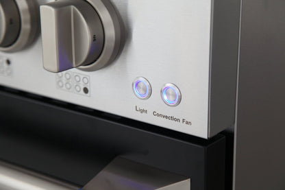 Kucht 48" Propane Range, Stainless Steel, Black Doors, KNG481/LP-K