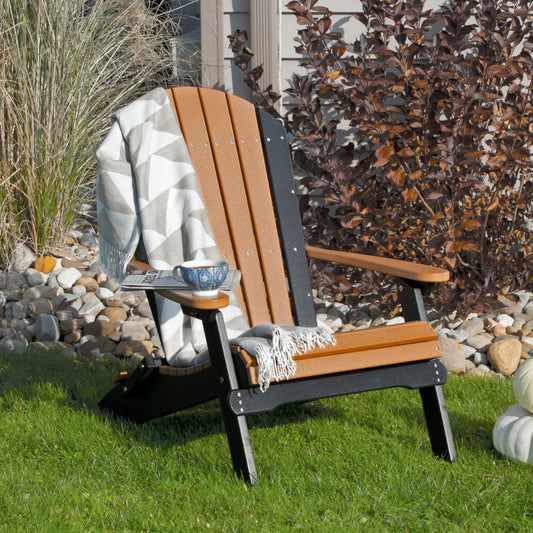 LuxCraft Poly Folding Adirondack Chair