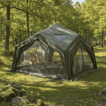 Coody AirTent Hub Shelter Forest Green Inflatable Tents for Camping (2-6 Person)