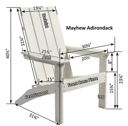 Berlin Gardens Mayhew Poly Adirondack Chair