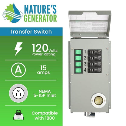 Refurbished - 120V 15A 4-Circuit Non-Automatic Transfer Switch